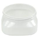 4 oz. White PET Firenze Square Jar with 70/400 Neck (Cap Sold Separately)