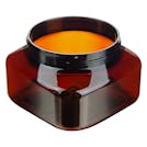 8 oz. Light Amber PET Firenze Square Jar with 70/400 Neck (Cap Sold Separately)