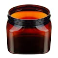 16 oz. Light Amber PET Firenze Square Jar with 89/400 Neck (Cap Sold Separately)