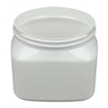 16 oz. White PET Firenze Square Jar with 89/400 Neck (Cap Sold Separately)
