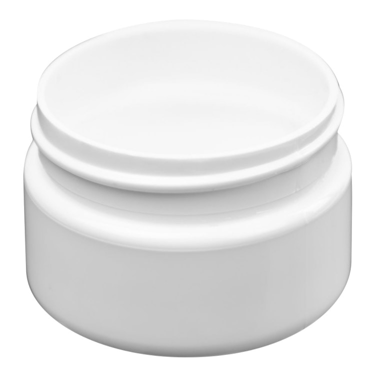 3 oz. White PET Straight-Sided Round Jar with 58/400 Neck (Cap