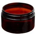 4 oz. Amber PET Straight-Sided Round Jar with 70/400 Neck (Cap Sold Separately)