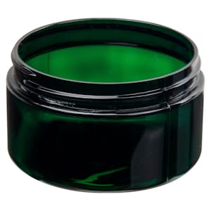 4 oz. Dark Green PET Straight-Sided Round Jar with 70/400 Neck (Cap Sold Separately)