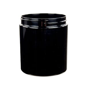 19 oz. Black PET Straight-Sided Round Jar with 89/400 Neck (Cap Sold Separately)