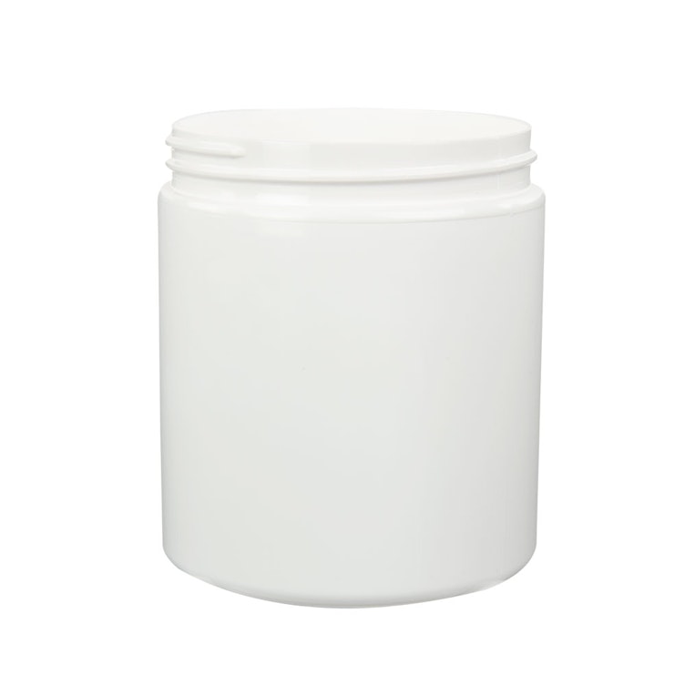 19 oz. White PET Straight-Sided Round Jar with 89/400 Neck (Cap Sold Separately)