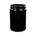25 oz. Black PET Straight-Sided Round Jar with 89/400 Neck (Cap Sold Separately)