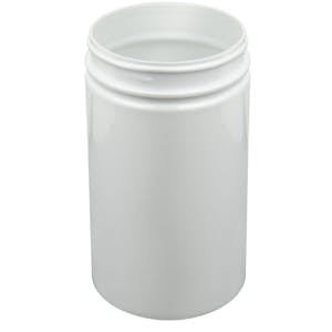 3 oz. White PET Straight-Sided Round Jar with 58/400 Neck (Cap