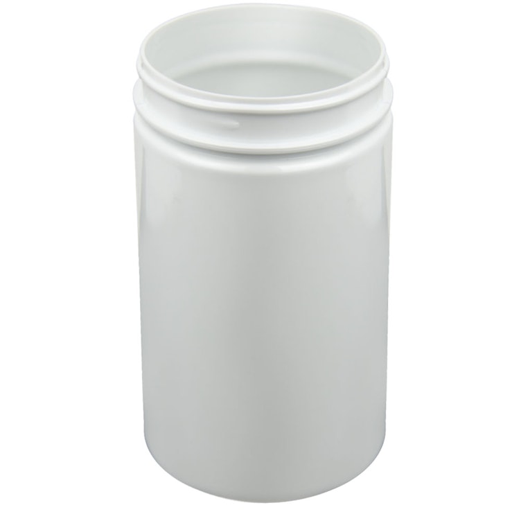 25 oz. White PET Straight-Sided Round Jar with 89/400 Neck (Cap Sold Separately)
