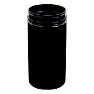 32 oz. Black PET Straight-Sided Round Jar with 89/400 Neck (Cap Sold Separately)