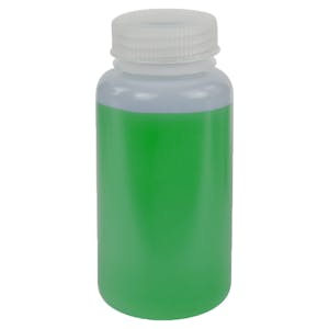 250mL HDPE Wide Mouth Pre-Cleaned & Certified Smart Containers with Caps - Case of 28