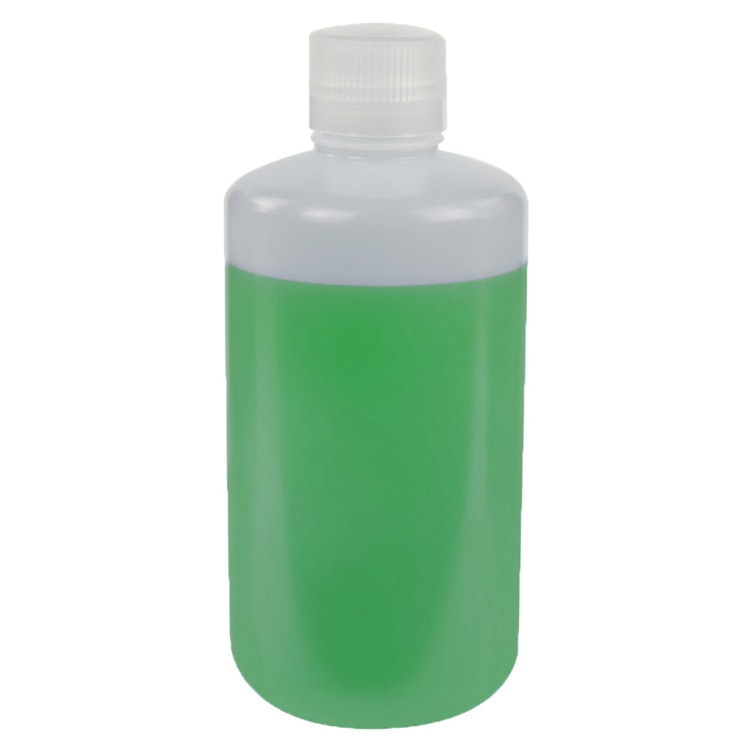 1000mL HDPE Narrow Mouth Pre-Cleaned & Certified Smart Containers with Caps - Case of 50