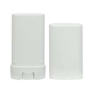0.5 oz. White Top Fill Deodorant Container with Cap