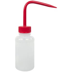 125mL Scienceware® Narrow Mouth Wash Bottle with Red Dispensing Nozzle