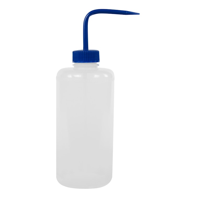 1000mL Scienceware® Narrow Mouth Wash Bottle with Blue Dispensing Nozzle