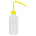 250mL Scienceware® Narrow Mouth Wash Bottle with Yellow Dispensing Nozzle