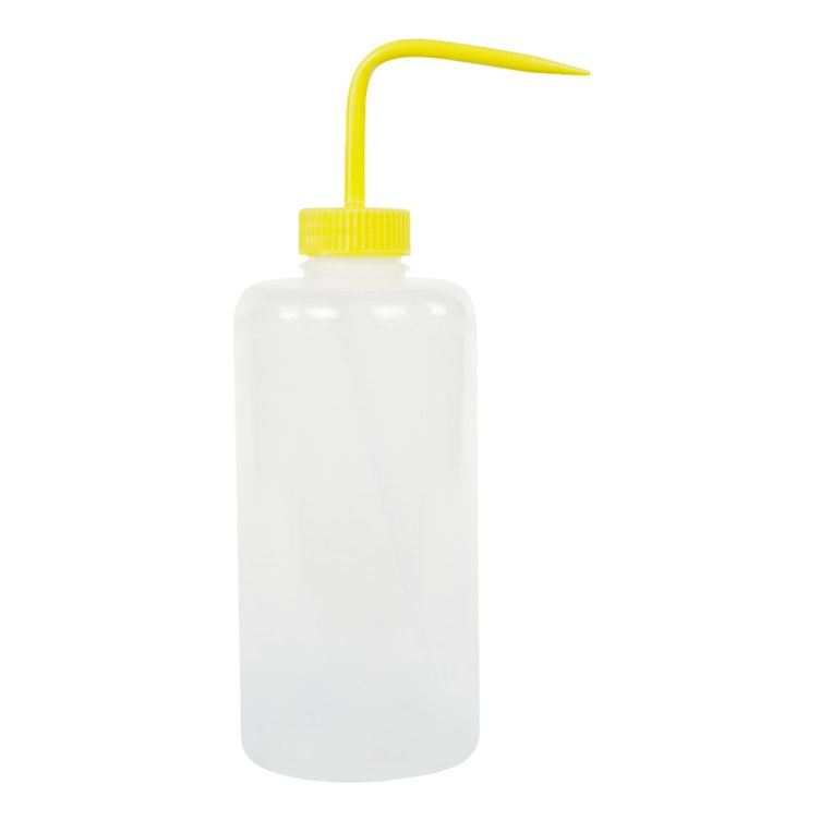1000mL Scienceware® Narrow Mouth Wash Bottle with Yellow Dispensing Nozzle