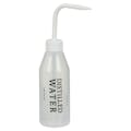 250mL Distilled Water Labeled Sloping Shoulder Wash Bottle with White Dispensing Nozzle