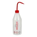 500mL Acetone Labeled Sloping Shoulder Wash Bottle with Red Dispensing Nozzle