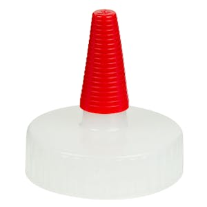 38/400 Natural Yorker Spout Cap with Long Red Tip
