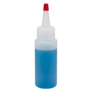 2 oz. Natural HDPE Cylindrical Sample Bottle with 24/410 Natural Yorker Cap