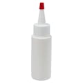 2 oz. White HDPE Cylindrical Sample Bottle with 24/410 White Yorker Dispensing Cap