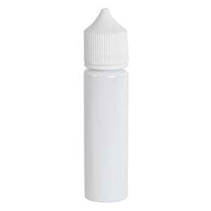 60mL Opaque White PET Unicorn Bottle with White CRC/TE Cap