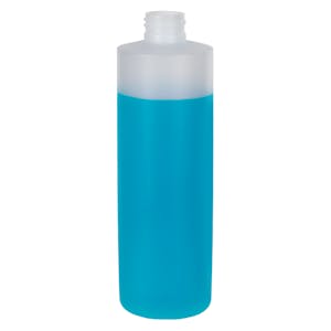 16 oz. Natural HDPE Cylindrical Sample Bottle with 24/410 Neck (Cap sold Separately)