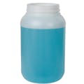 1 Gallon Natural HDPE Round Wide Mouth Jar with Label Panel & 110/400 Neck (Caps sold separately)