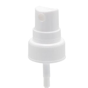 22/400 White Ribbed Finger Sprayer - 4-5/16" Dip Tube & 0.16mL Output