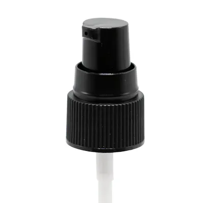 20/400 Black Ribbed Treatment Pump - 3-9/16" Dip Tube & 130mcl Output