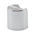 20/410 Silver & White Polypropylene Dispensing Disc-Top Cap with 0.265" Orifice
