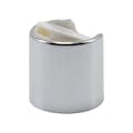 24/410 Silver & White Polypropylene Disc-Top Dispensing Cap with 0.320" Orifice