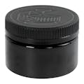 6 oz. Black PET Low Profile Round Jar with 70/400 Black Ribbed CRC Cap with F217 Liner
