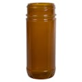 16 oz. Amber Polypropylene Round Spice Jar with 63/485 Neck (Cap Sold Separately)