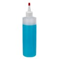 16 oz. Natural HDPE Cylindrical Sample Bottle with 24/410 White Yorker Dispensing Cap