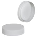 43/400 White Polypropylene Smooth Cap with PE Foam Liner