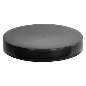 89/400 Black Polypropylene Smooth Cap with PE Foam Liner