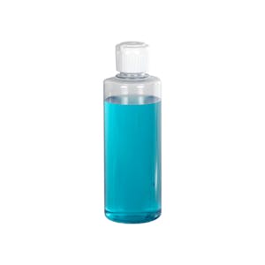 4 oz. Clear PVC Cylindrical Bottle with 20/410 Flip-Top Cap