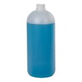 32 oz. Natural HDPE Boston Round Bottle with 28/410 Ratchet Neck (Sprayer or Cap Sold Separately)