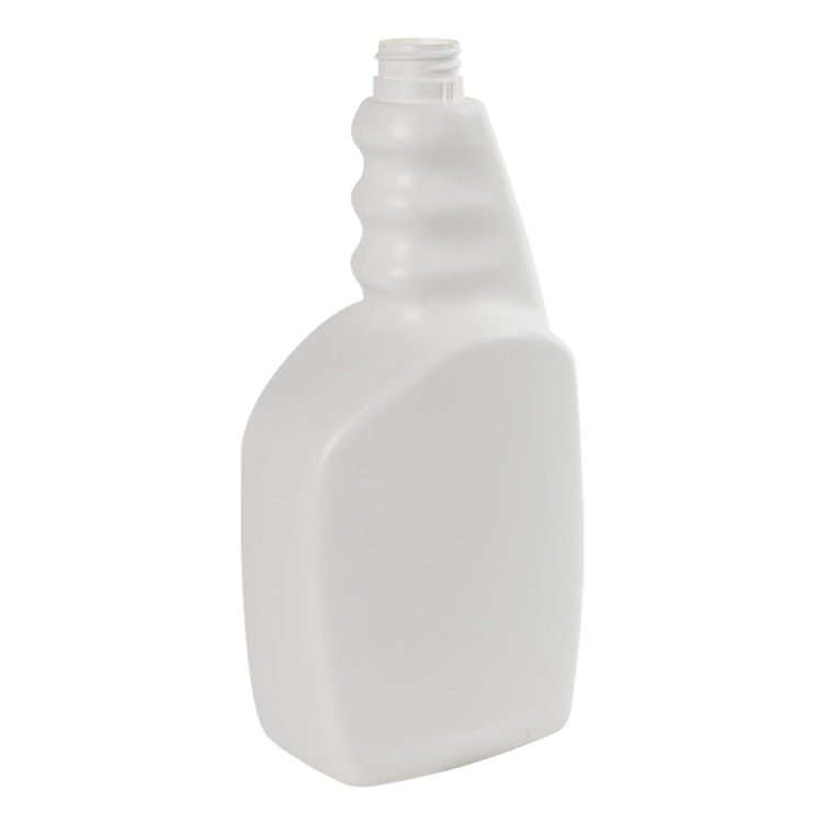 33 oz. White HDPE Trigger Bottle with 28/410 Ratchet Neck (Sprayer or Cap Sold Separately)