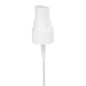 20/400 White Ribbed Finger Sprayer - 3-3/4" Dip Tube & 0.14mL Output