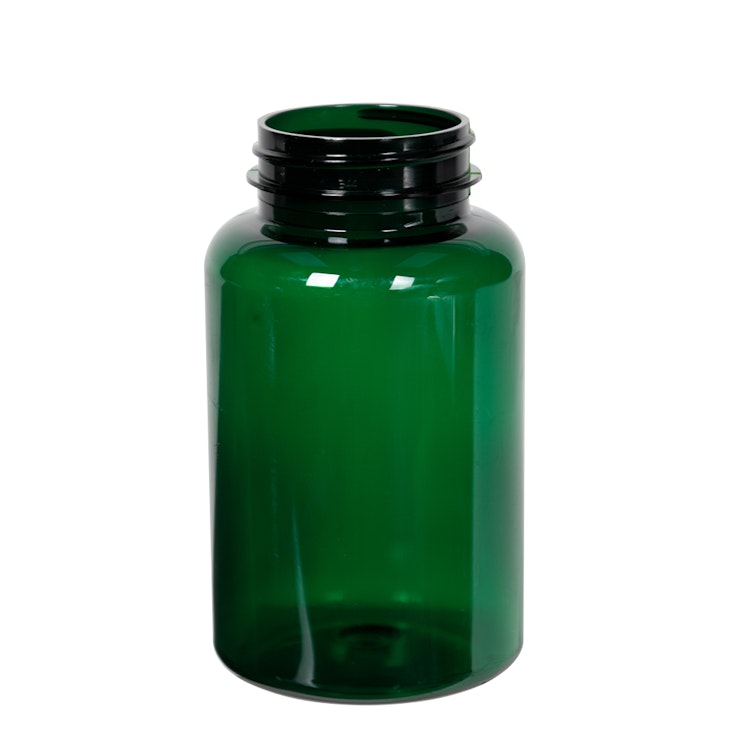 250cc Dark Green PET Packer Bottle with 45/400 Neck (Cap Sold Separately)
