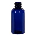 2 oz. Cobalt Blue PET Traditional Boston Round Bottle with 20/400 & 410 Neck (Cap Sold Separately)