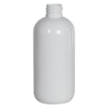 8 oz. White PET Traditional Boston Round Bottle with 24/410 Neck (Cap Sold Separately)