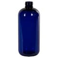 12 oz. Cobalt Blue PET Traditional Boston Round Bottle with 24/410 Neck (Cap Sold Separately)