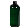 12 oz. Dark Green PET Traditional Boston Round Bottle with 24/410 Neck (Cap Sold Separately)