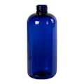 16 oz. Cobalt Blue PET Traditional Boston Round Bottle with 28/410 Neck (Cap Sold Separately)