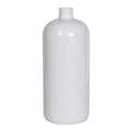 32 oz. White PET Traditional Boston Round Bottle with 28/410 Neck (Cap Sold Separately)