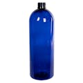 32 oz. Cobalt Blue PET Cosmo Round Bottle with 28/410 Neck (Cap Sold Separately)