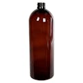 32 oz. Light Amber PET Cosmo Round Bottle with 28/410 Neck (Cap Sold Separately)